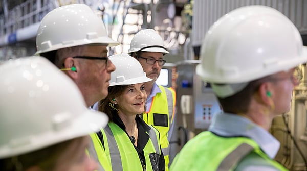 Mondi board members in plant